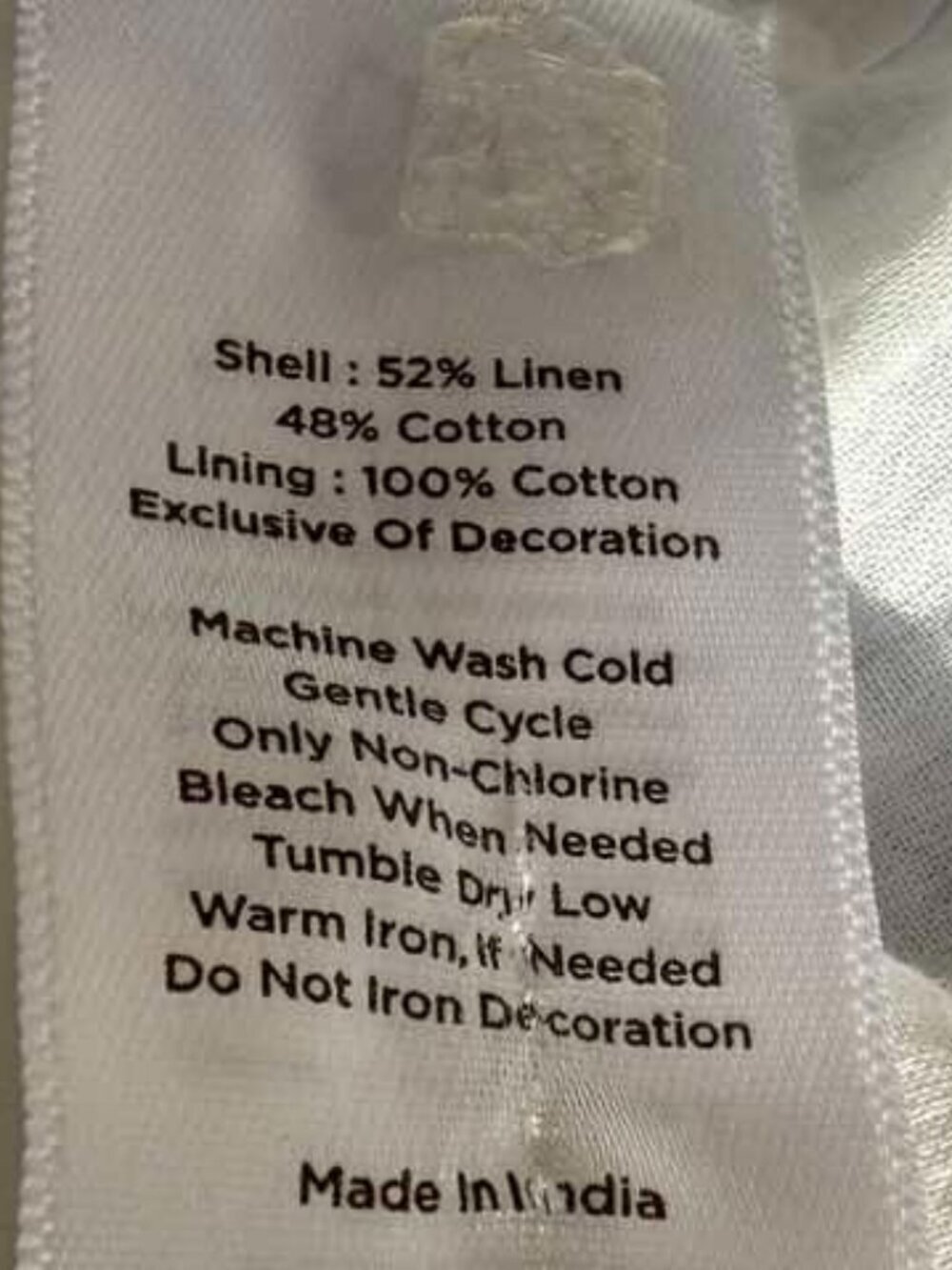 Talbots White Linen Embroidered Scalloped Hem Lined Tank Dress size 4P - Picture 4 of 10